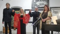 Flavtist Cveto Kobal, sopranistka Martina Robinšak, violinist Vasilij Meljnikov in pianistka Maja Tajnšek, po spominskem Nocturnu za 
Marijo Rijavec.