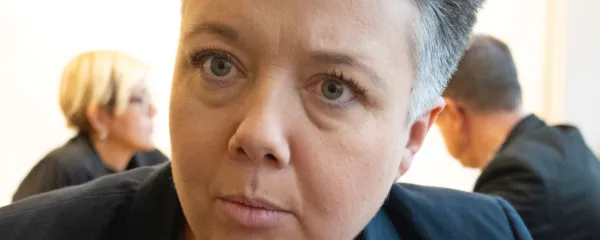Olga Voglauer, koroška poslanka Zelenih v avstrijskem zveznem 
parlamentu.