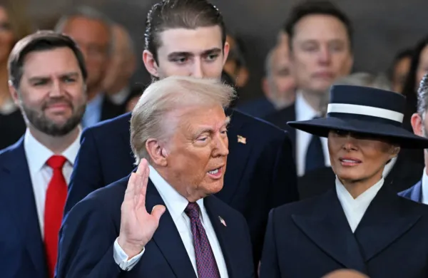 Republikanec Donald Trump je danes v kongresni palači v 
Washingtonu prisegel kot 47. predsednik ZDA.