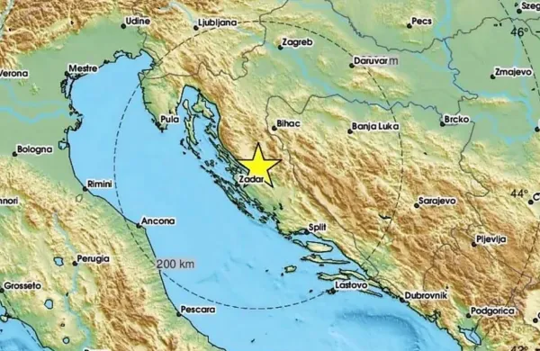 Potres na območju Zadra ni povzročil večje &scaron;kode