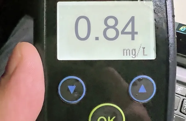 Voznik  je  v  Kopru  napihal  občutno preveč  (0,84  miligrama  
alkohola  v litru  izdihanega zraka),  nato  pa  je  še žalil  policiste. 