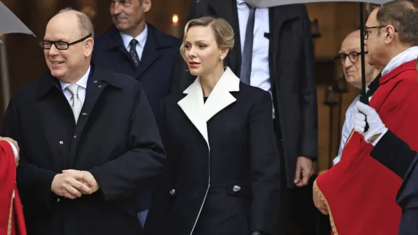 Monaški knez Albert II. s soprogo Charlene