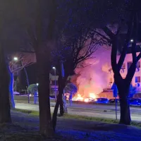 V Izoli zgorel avtomobil