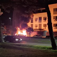 V Izoli zgorel avtomobil