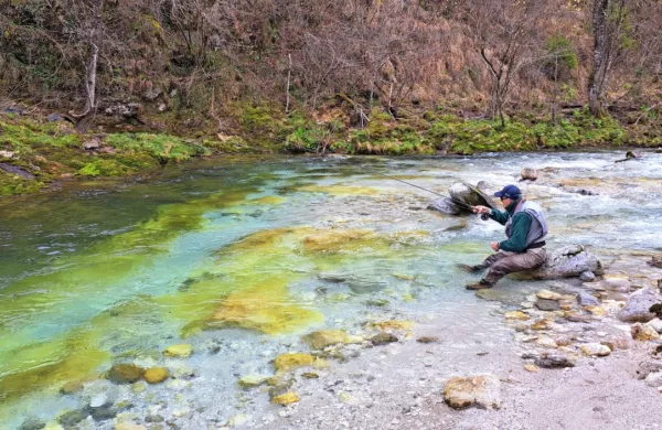 V Posočju ribiči muharijo na 140 kilometrih osmih rek in mostarskega jezera.  