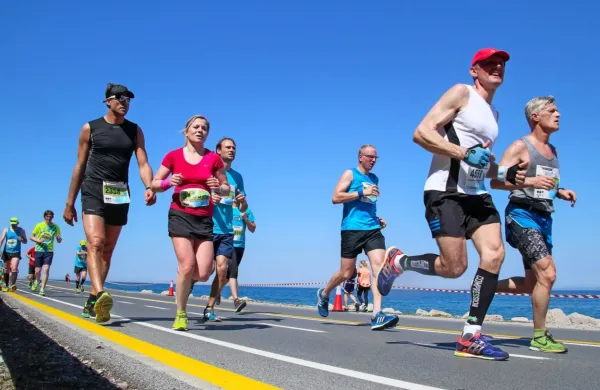 Najlepši del istrskega maratona poteka tik ob morju po stari obalni 
cesti.