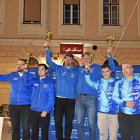 Najboljši v državnem prvenstvu, od leve Aljoša Makarovič in Tadej 
Špacapan Sebastjan Kobal in Franko Špacapan  ter  Gašper Kos in 
Primož Habjan.