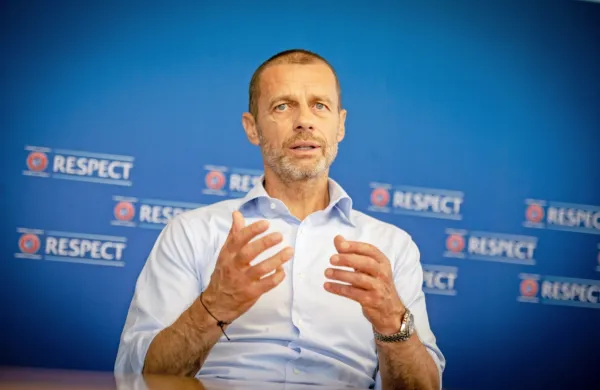 Predsednik Evropske nogometne zveze Uefe Aleksander Čeferin