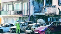Razdejanje  po  nočnem  požigu  9. maja  lani  v  Vodopivčevi  ulici  v  
Kopru 