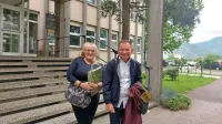 Nataša  Fabris z  odvetnikom Francijem Matozom