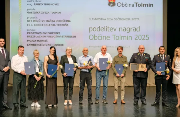 Letošnji nagrajenci Občine Tolmin