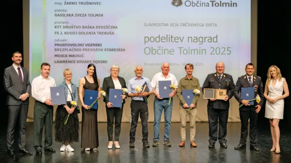 Letošnji nagrajenci Občine Tolmin