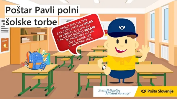 Po&scaron;tar Pavli polni &scaron;olske torbe