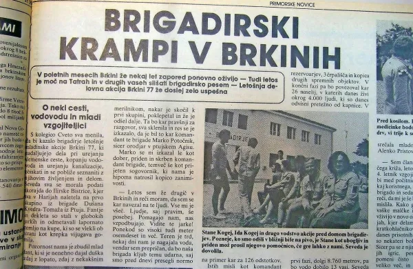  V teh dneh, pred 50 leti, je po Brkinih donela brigadirska himna.