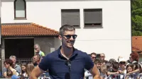Goran Dragić med otvoritvijo prenovljenih igrišč v Ilirski Bistrici