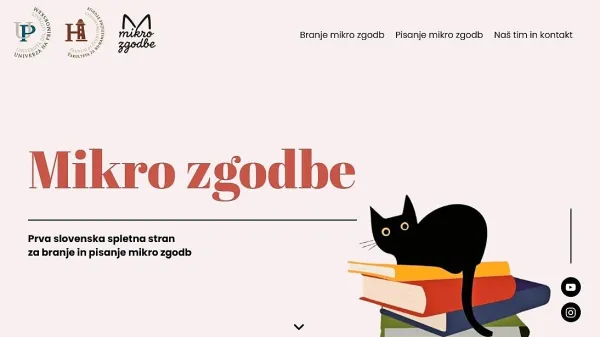 Mikro zgodbe – projekt študentk Slovenistike in Medkulturnega 
jezikovnega posredovanja na UP FHŠ (https://mikro-zgodbe.renderforestsites.com/)
