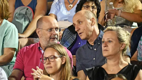Direktor Eurofesta Tone Barič (desno) je zaslužen za razvoj 
rokometa  in promocijo športa v Sloveniji in tudi širše.