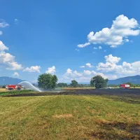 Ponoči goreli smetnjaki, včeraj pšenično polje (FOTO)