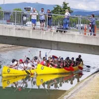 Na vodi je šlo zelo na tesno ...