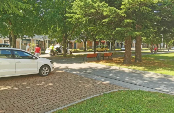 Prizorišče prometne nesreče, ki je odnesla življenje.