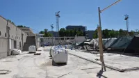 Takšen je bil včeraj pogled na  mestno letno kopališče. Letošnja plavalna sezona  na prostem je 
izgubljena.