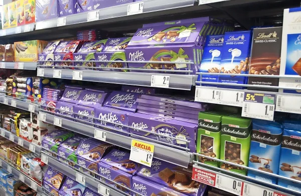 Povprečen državljan naj bi na leto pojedel približno štiri kilograme 
čokolade.