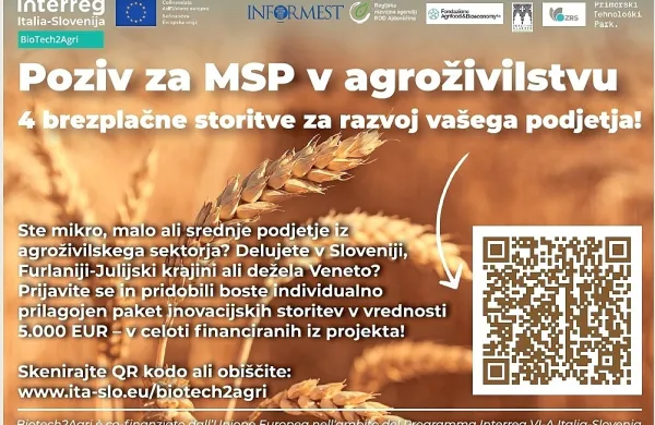 Poziv za MSP v agroživilstvu