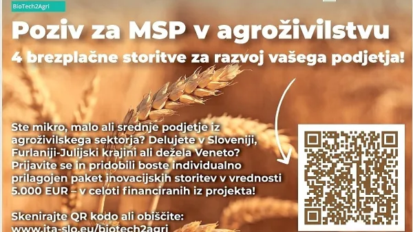 Poziv za MSP v agroživilstvu