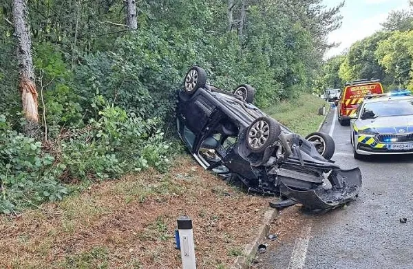 Domačin brez dovoljenja se je pri Žirjah prevrnil na streho.