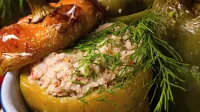 Neprekosljiva klasika: paprika, polnjena z mesno-riževim nadevom v paradižnikovi omaki.