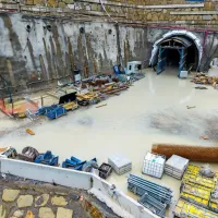 Najhuje je bilo v dolini Glinščice, pred predorom Lokev iz koprske smeri je nastalo pravo jezero.   