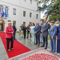 (FOTO) Predsednika sta uradno odprla prenovljeno palačo Collegio dei Nobili v Kopru