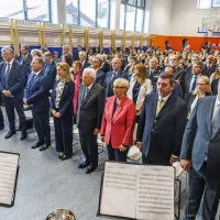 (FOTO) Predsednika sta uradno odprla prenovljeno palačo Collegio dei Nobili v Kopru