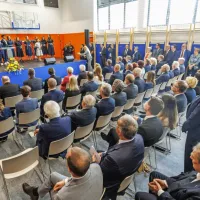 (FOTO) Predsednika sta uradno odprla prenovljeno palačo Collegio dei Nobili v Kopru