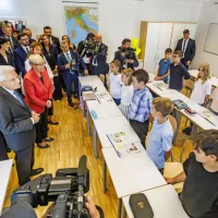 (FOTO) Predsednika sta uradno odprla prenovljeno palačo Collegio dei Nobili v Kopru