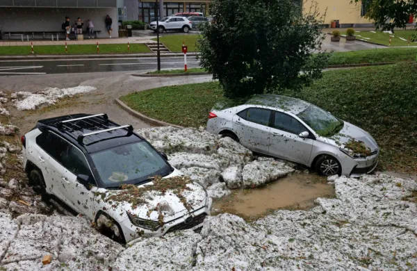 Posledice današnjega neurja v Novem mestu