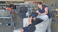 Simulator letenja z nevrotehnologijo je vzbudil veliko zanimanja.