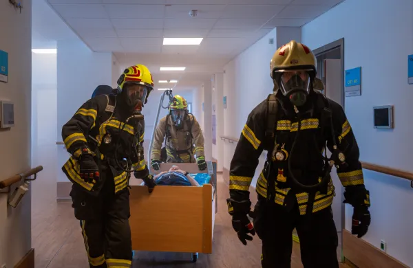 vaja evakuacije GB Koper gasilci dom upokojencev DEOS Koper 