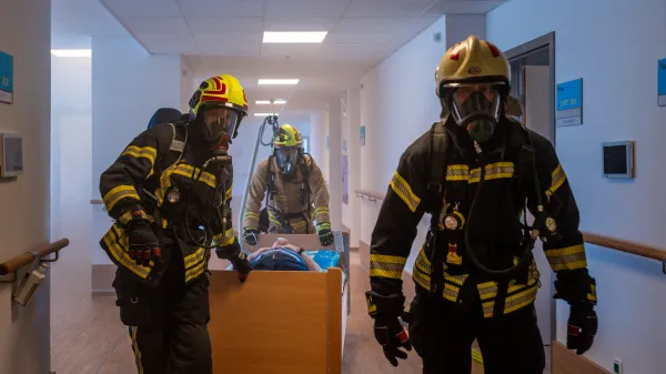 vaja evakuacije GB Koper gasilci dom upokojencev DEOS Koper 