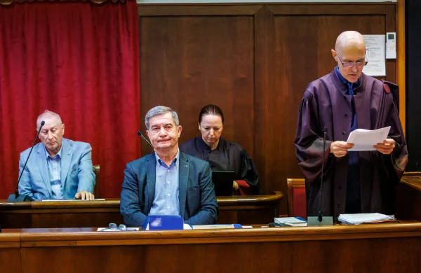 Koper, 14.10.2025Okrozno sodisce Koper, Sojenje, Obravnava, Robert Časar, Aldo Babič, Marjan Babič