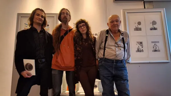 (z leve): Vid Karlovšek, Martin Mikolič, Nela Poberžnik in Klavdij Beržan