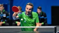 Bojan Tokic, Slowenien, am zweiten Tag der Team-Europameisterschaften im Tischtennis in Zadar, Kroatien Bojan Tokic, Slowenien, am 13. Oktober 2025 in der Vorrunde der Team-Europameisterschaften im Tischtennis in der Kresimir-Kosic-Halle in Zadar Kroatien im zweiten Gruppenspiel gegen Dänemark Zadar Kresimir-Kosic-Halle Kroatien *** Bojan Tokic, Slovenia, on the second day of the European Team Table Tennis Championships in Zadar, Croatia Bojan Tokic, Slovenia, on October 13, 2025 in the preliminary round of the European Team Table Tennis Championships in the Kresimir Kosic Hall in Zadar Croatia in the second group match against Denmark Zadar Kresimir Kosic Hall Croatia,Image: 1045201808, License: Rights-managed, Restrictions:, Model Release: no, Credit line: IMAGO/imago sportfotodienst/Profimedia