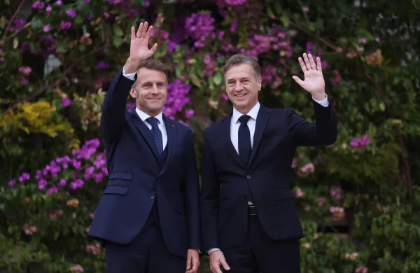 Slovenija, Portorož, 20.10.2025, 20. oktober 2025Vrh voditeljev MED9, politika, portret, Robert Golob, Ursula von der Leyen, Antonio Tajani, Robert Abela, Pedro Sanchez, Abdulah II ibn Al Hussein, Andrej Plenković, Emmanuel Macron, Kiriakos Micotakis, Nikos Hristodulides, Luis Montenegro,Foto: Borut Živulović/F.A.Bobo