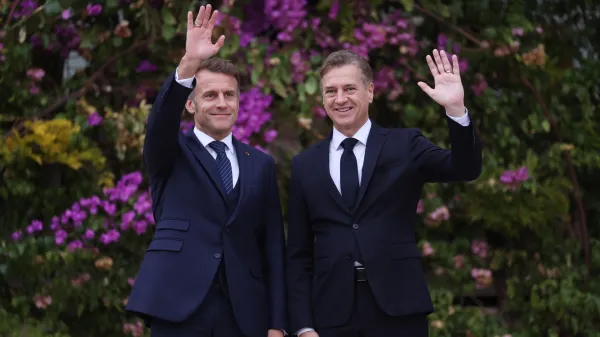 Slovenija, Portorož, 20.10.2025, 20. oktober 2025Vrh voditeljev MED9, politika, portret, Robert Golob, Ursula von der Leyen, Antonio Tajani, Robert Abela, Pedro Sanchez, Abdulah II ibn Al Hussein, Andrej Plenković, Emmanuel Macron, Kiriakos Micotakis, Nikos Hristodulides, Luis Montenegro,Foto: Borut Živulović/F.A.Bobo