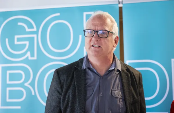 Ljubljana, Muzej za arhitekturo in oblikovanje.Izjava za medije po delovnem omizju GO! 2025 Skupnega odbora Slovenija-Furlanija-Julijska Krajina.Drzavni sekretar na ministrstvu za kulturo Marko Rusjan.