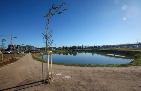 Nekdaj je bila močvara, danes pa urejeno sprehajališče ob vodi