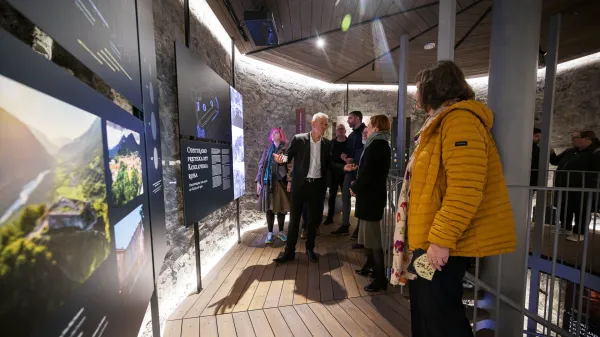 Tolmin, Kozlov rob.Uradno odprtje interpretacijskega centra na Kozlovem robu.