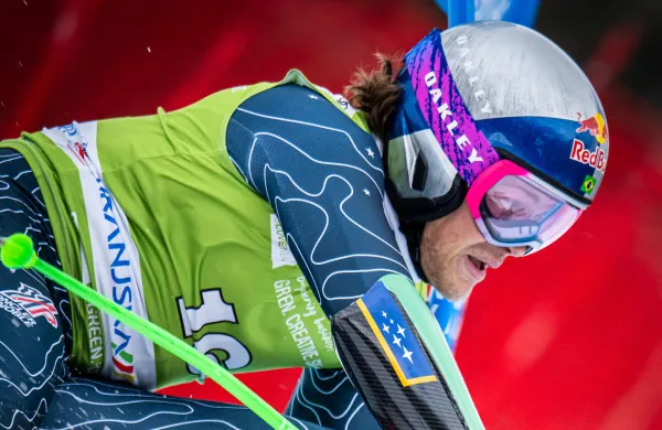 Kranjska Gora.Tradicionalni 64. pokal Vitranc.Brazilski predstavnik v alpskem smucanju Lucas Pinheiro Braathen.Foto: STA