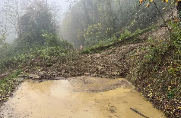 Plaz je zasul številne ceste v občini.