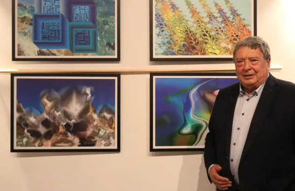 Bogdan Soban na dana&scaron;nji otvoritvi razstave